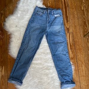Fashion nova light wash mom jeans